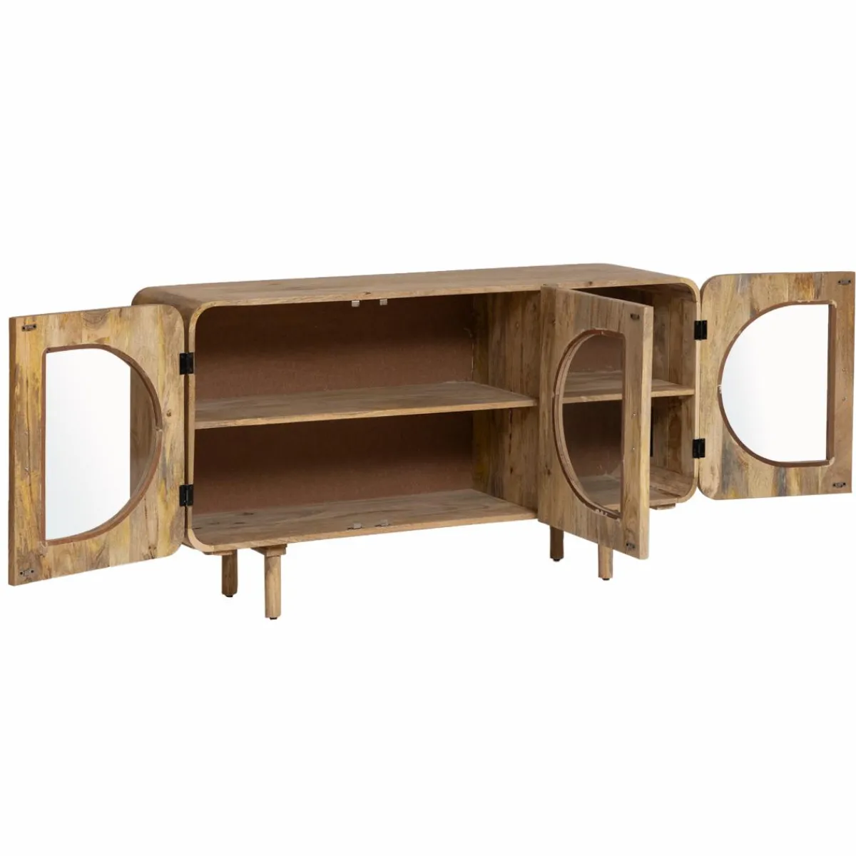 Made in Meubles Buffet 3 portes en bois de manguier Nova