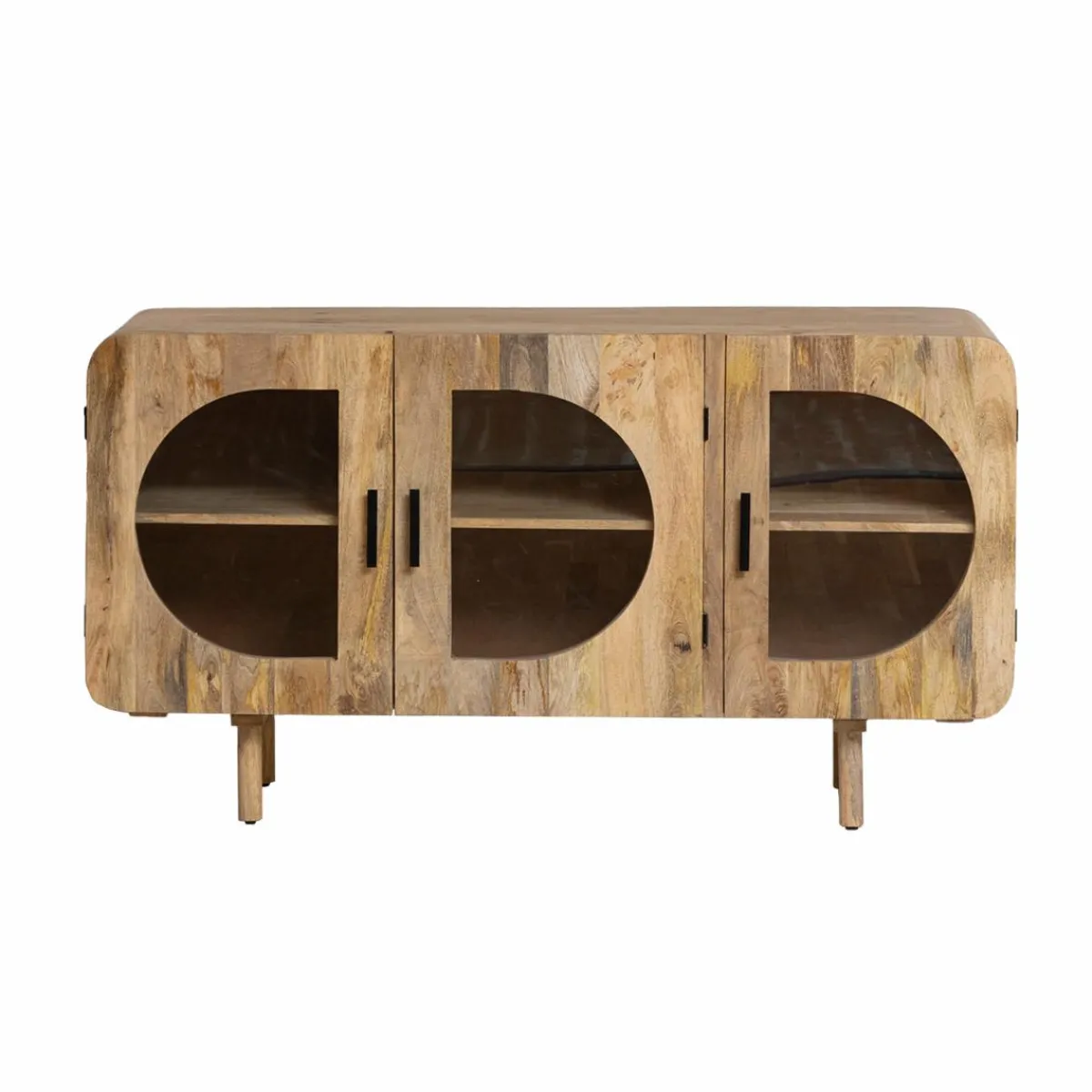 Made in Meubles Buffet 3 portes en bois de manguier Nova