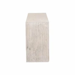 Made in Meubles Buffet 4 portes en bois de manguier blanchi Alison