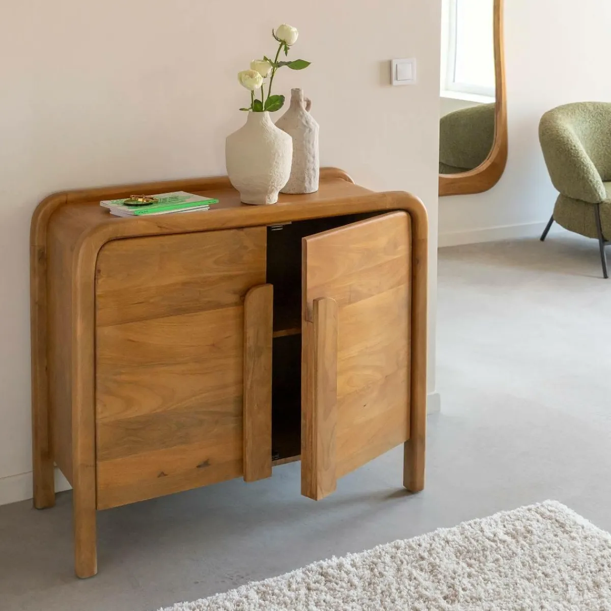 Made in Meubles Buffet 2 portes en bois de manguier Féodor