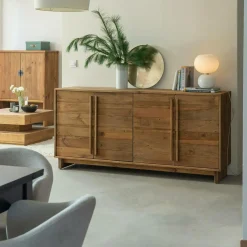 Made in Meubles Buffet 4 portes en bois recyclé Blaise
