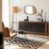 Made in Meubles Buffet arrondi en bois de manguier Romy