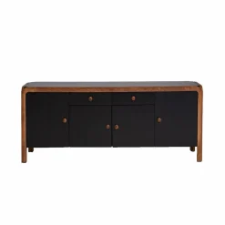 Made in Meubles Buffet arrondi en bois de manguier Romy