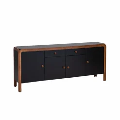 Made in Meubles Buffet arrondi en bois de manguier Romy
