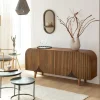 Made in Meubles Buffet arrondi en bois de manguier Lise