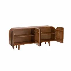 Made in Meubles Buffet arrondi en bois de manguier Lise