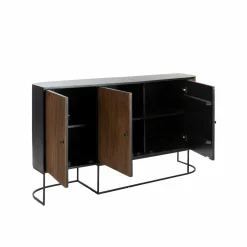 Made in Meubles Buffet arrondi en bois de manguier et métal Ysé