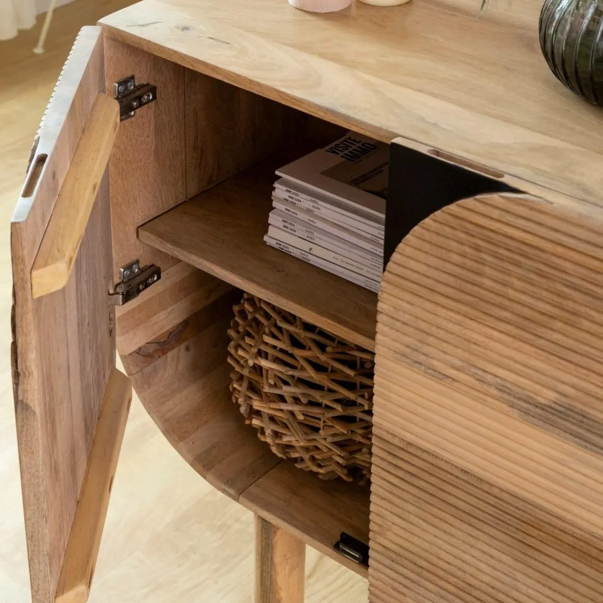 Made in Meubles Buffet bois de manguier Loëvan