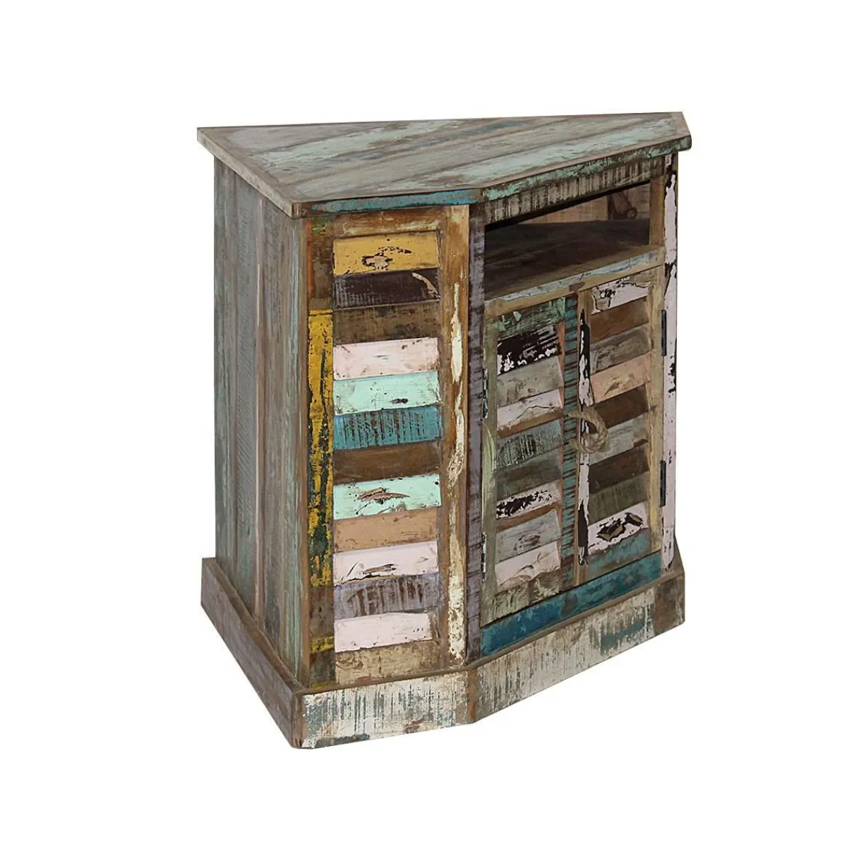 Made in Meubles Buffet d'angle en bois coloré Ethnik