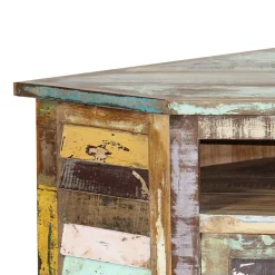 Made in Meubles Buffet d'angle en bois coloré Ethnik
