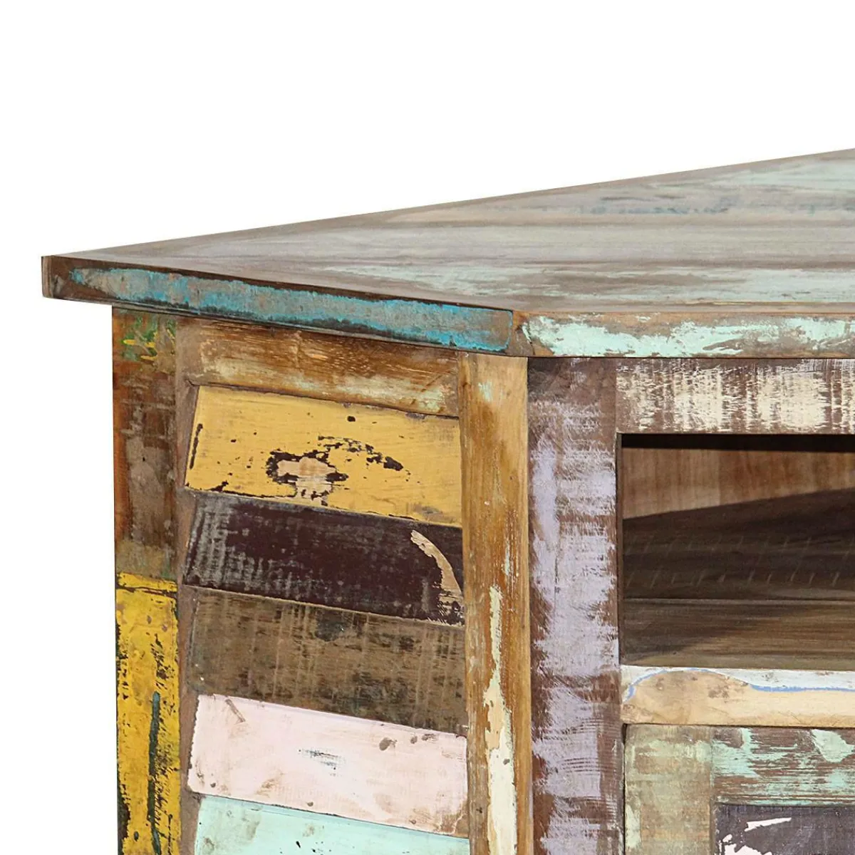 Made in Meubles Buffet d'angle en bois coloré Ethnik