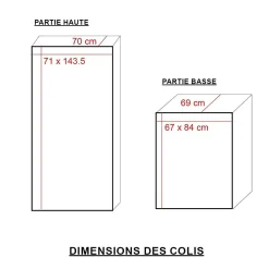 Made in Meubles Buffet d'angle haut en bois recyclé Garance