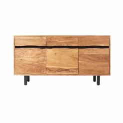 Made in Meubles Buffet en bois d'acacia et métal Mahé
