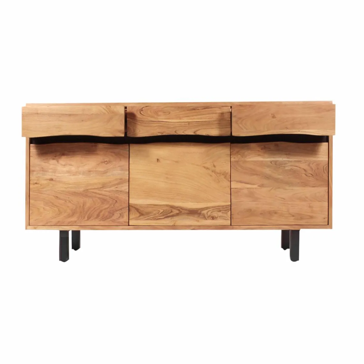 Made in Meubles Buffet en bois d'acacia et métal Mahé