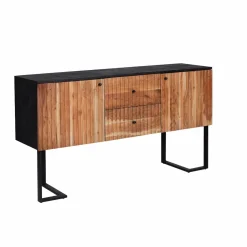Made in Meubles Buffet en bois d'acacia et métal Pippa
