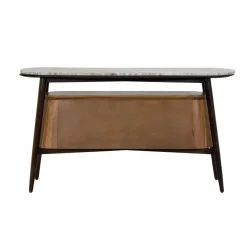 Made in Meubles Buffet en bois d'acacia et marbre Simon