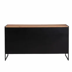 Made in Meubles Buffet en bois d'acacia et métal Bosco