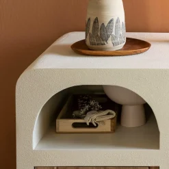Made in Meubles Buffet en bois d'acacia et bois effet béton Dalva