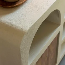 Made in Meubles Buffet en bois d'acacia et bois effet béton Dalva