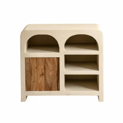 Made in Meubles Buffet en bois d'acacia et bois effet béton Dalva