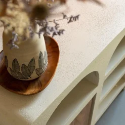 Made in Meubles Buffet en bois d'acacia et bois effet béton Dalva