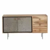 Made in Meubles Buffet en bois d'acacia et pierre Côme