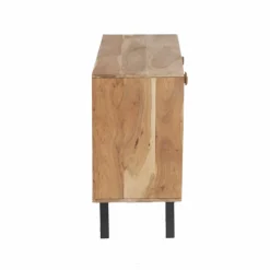 Made in Meubles Buffet en bois d'acacia et pierre Côme