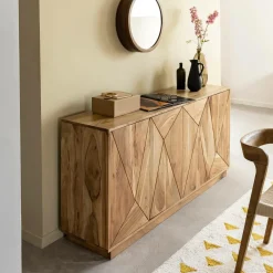 Made in Meubles Buffet en bois d'acacia Ezéa