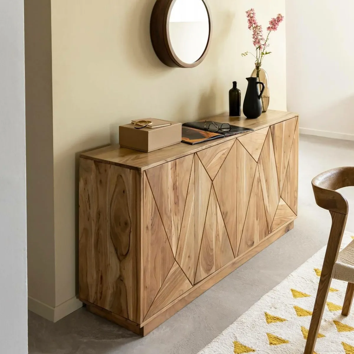 Made in Meubles Buffet en bois d'acacia Ezéa