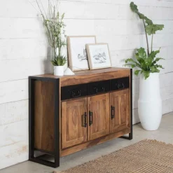 Made in Meubles Buffet en bois d'acacia Havana