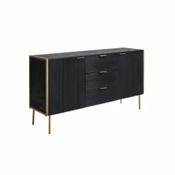 Made in Meubles Buffet en bois de manguier et métal doré Ange