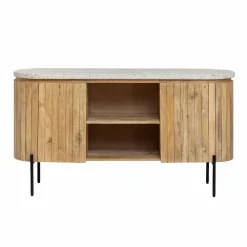 Made in Meubles Buffet en bois de manguier et terrazzo Lou