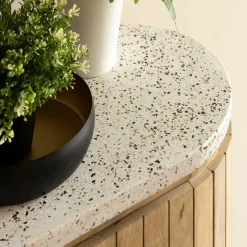 Made in Meubles Buffet en bois de manguier et terrazzo Lou
