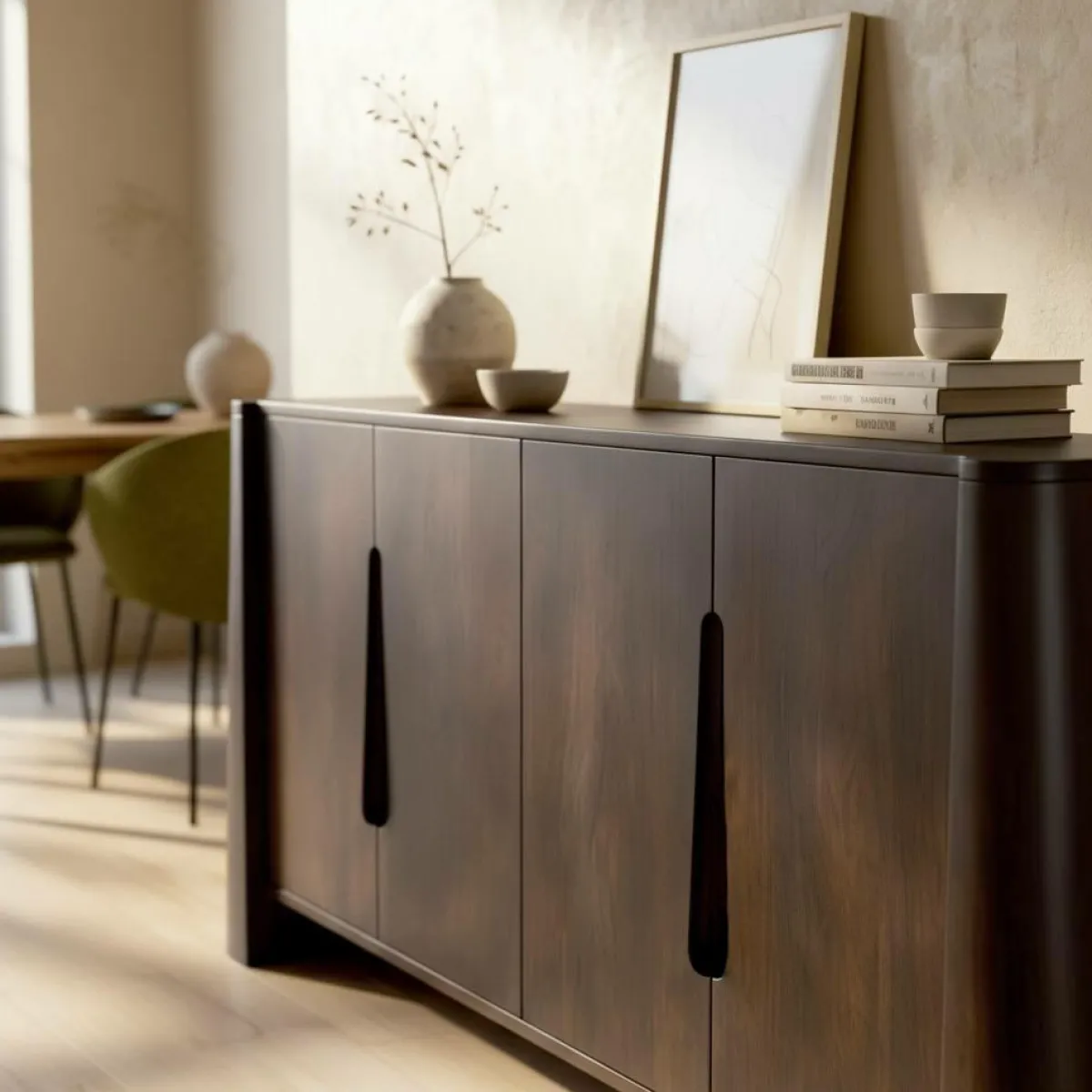 Made in Meubles Buffet en bois de manguier foncé Liriel