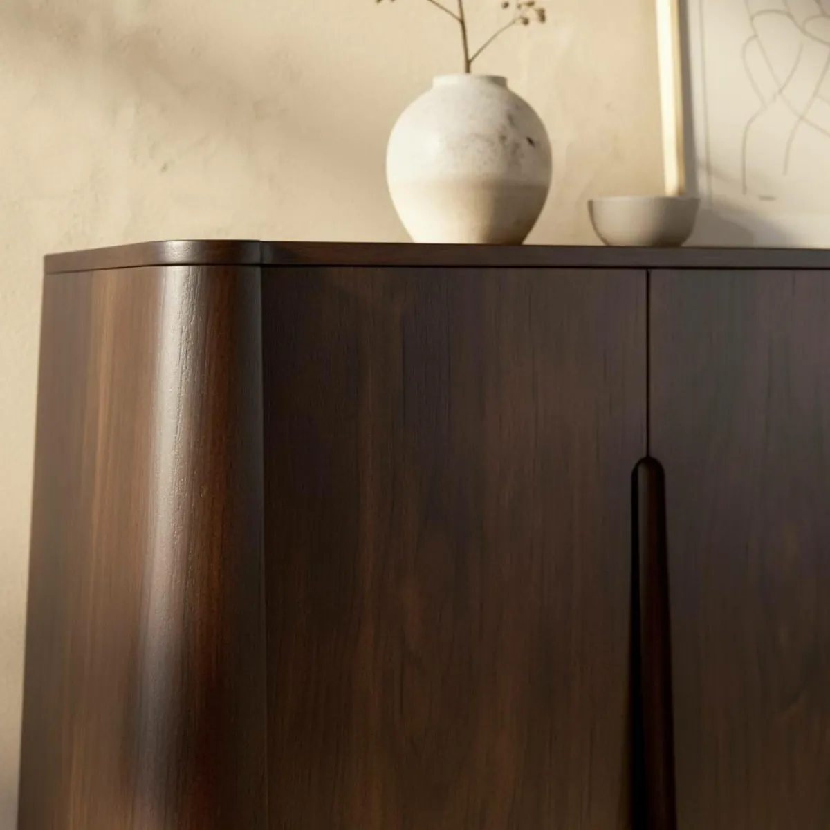 Made in Meubles Buffet en bois de manguier foncé Liriel