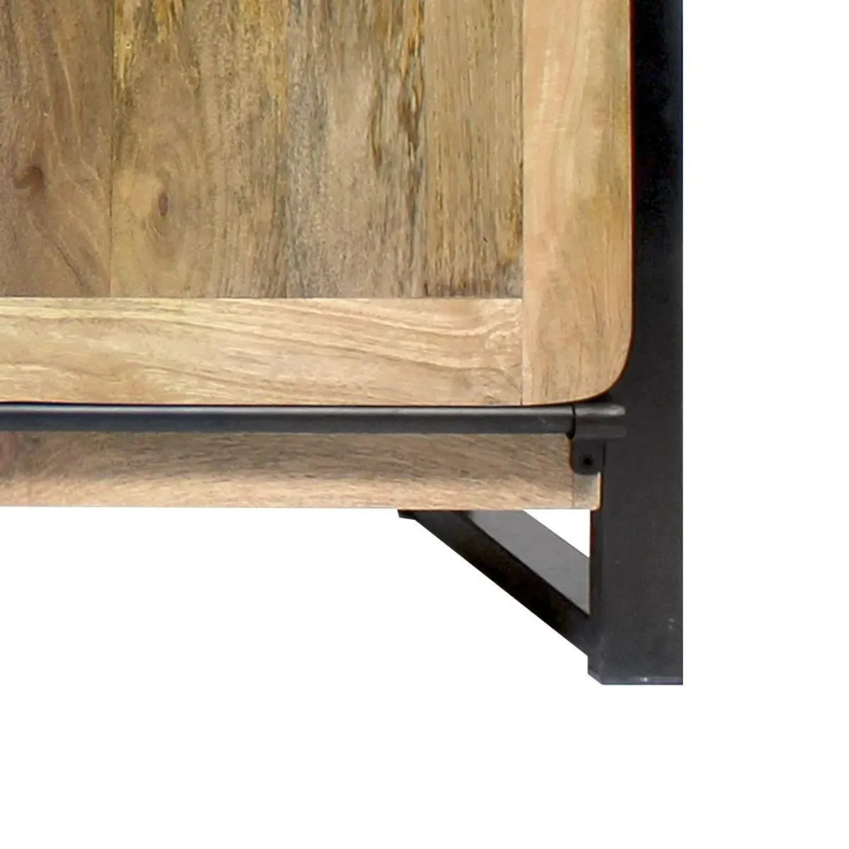 Made in Meubles Buffet en bois de manguier avec porte coulissante New-York