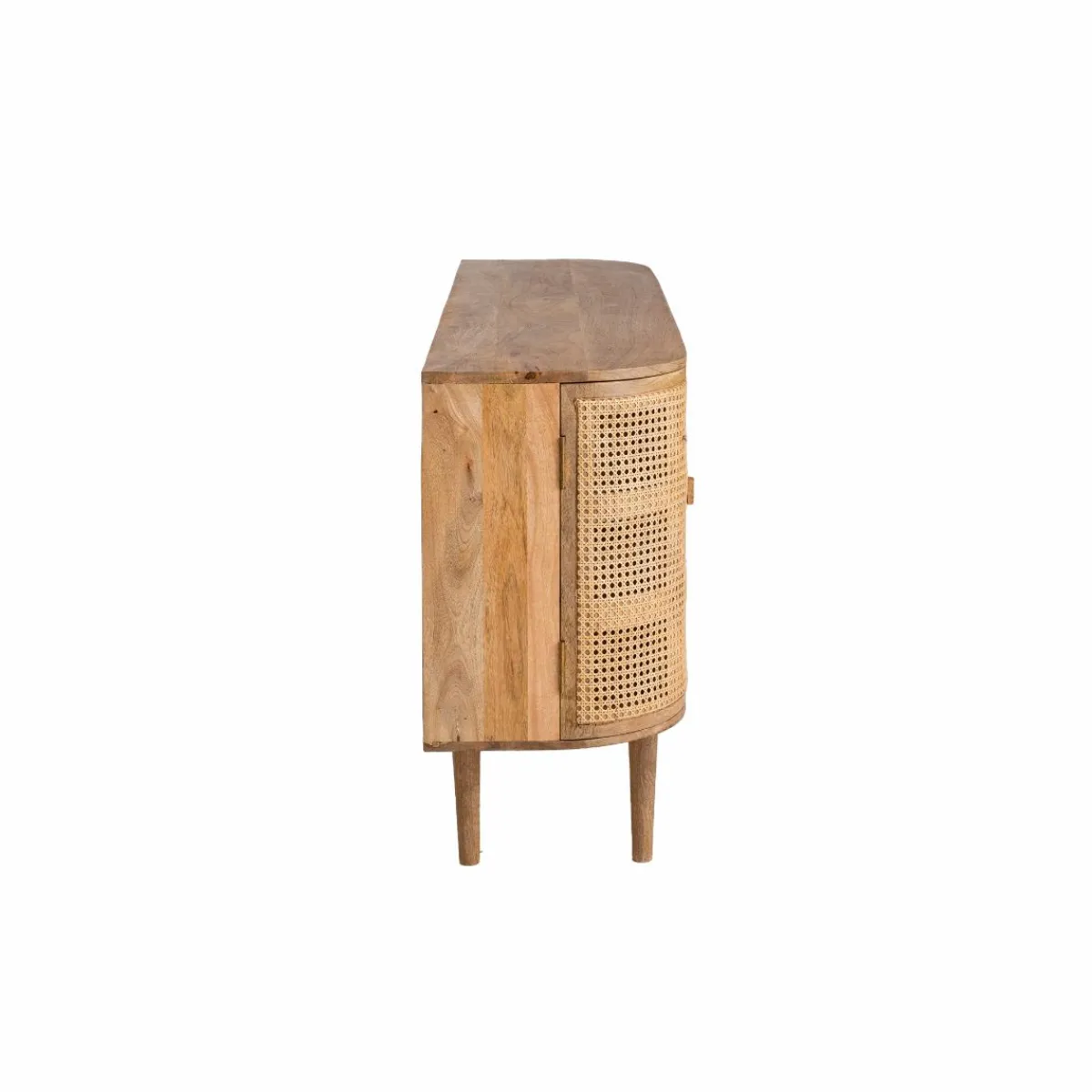 Made in Meubles Buffet en bois de manguier et cannage Palma