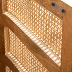 Made in Meubles Buffet en bois de manguier et cannage Palma