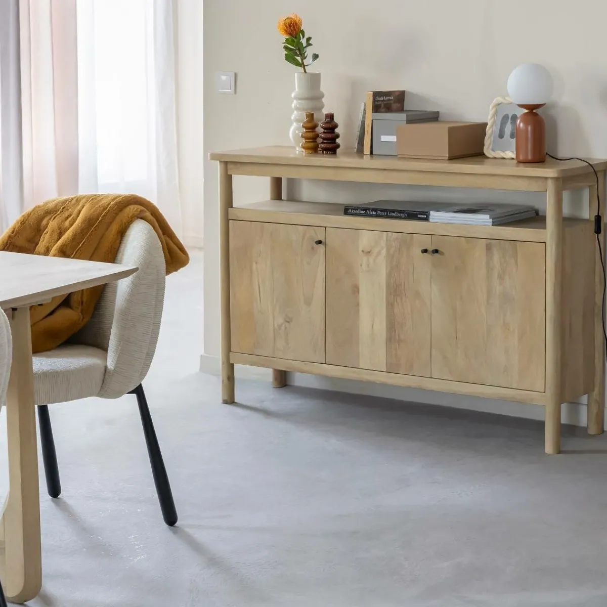 Made in Meubles Buffet en bois de manguier Amara