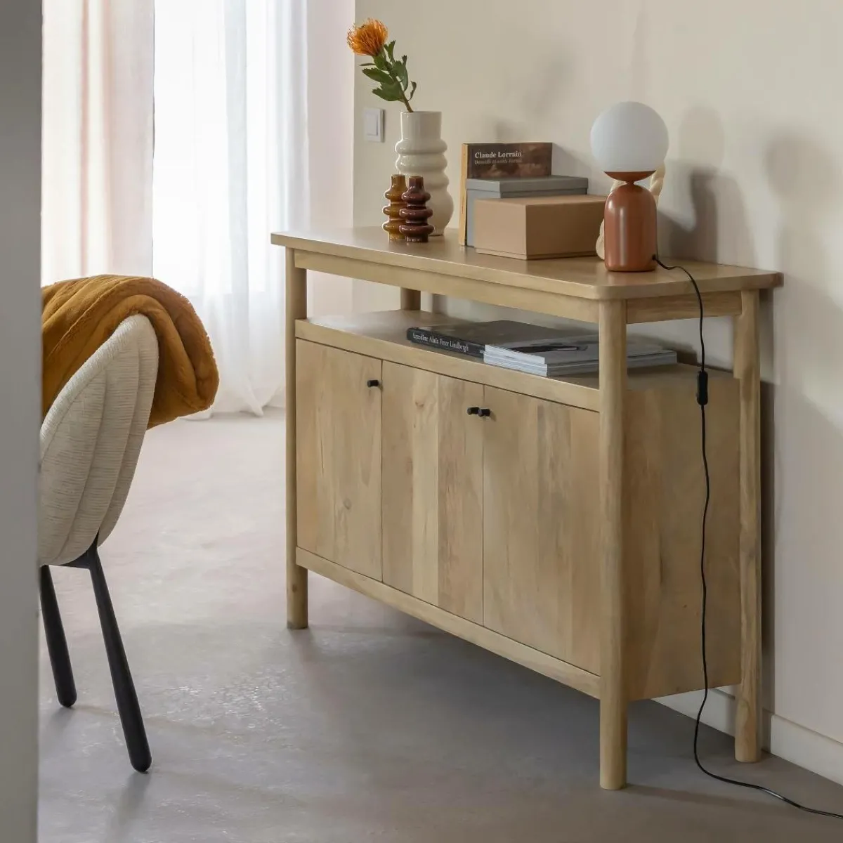 Made in Meubles Buffet en bois de manguier Amara