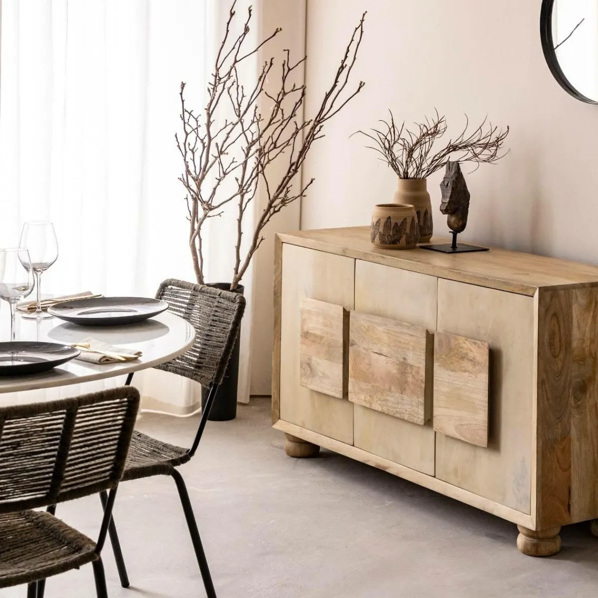 Made in Meubles Buffet en bois de manguier Adara