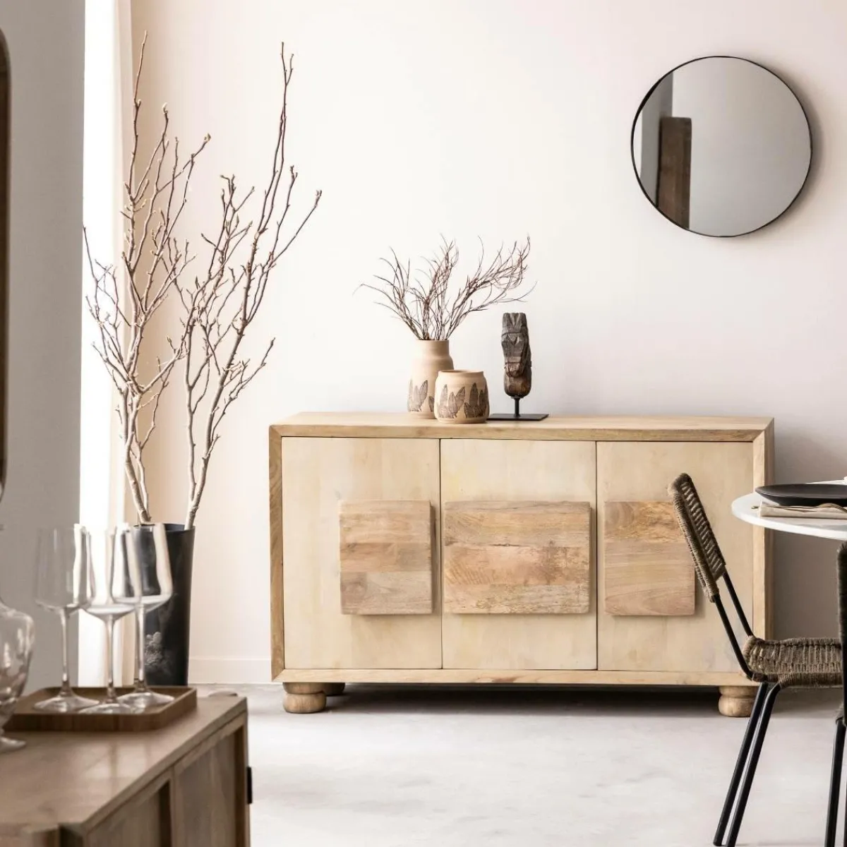 Made in Meubles Buffet en bois de manguier Adara