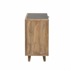 Made in Meubles Buffet en bois de manguier et marbre noir Riley