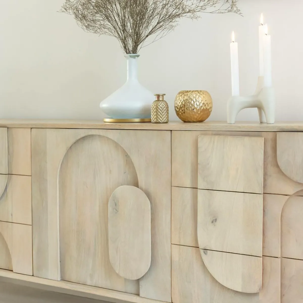 Made in Meubles Buffet en bois de manguier Tysia