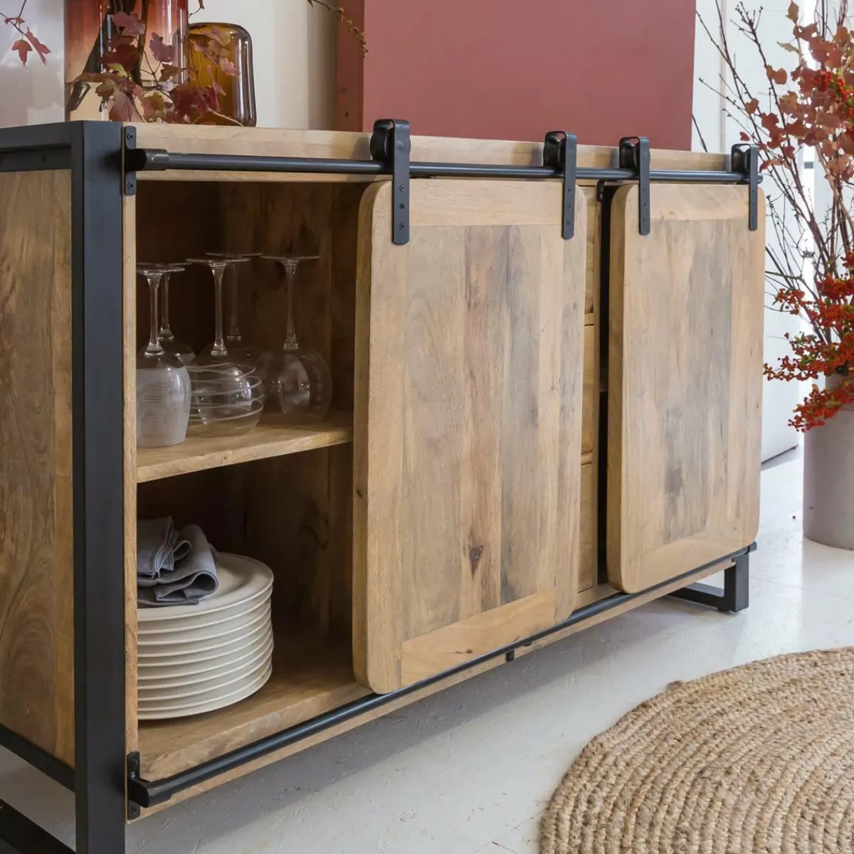 Made in Meubles Buffet en bois de manguier New-York