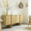 Made in Meubles Buffet en bois de manguier 4 portes Amara