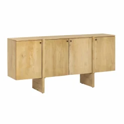 Made in Meubles Buffet en bois de manguier 4 portes Amara