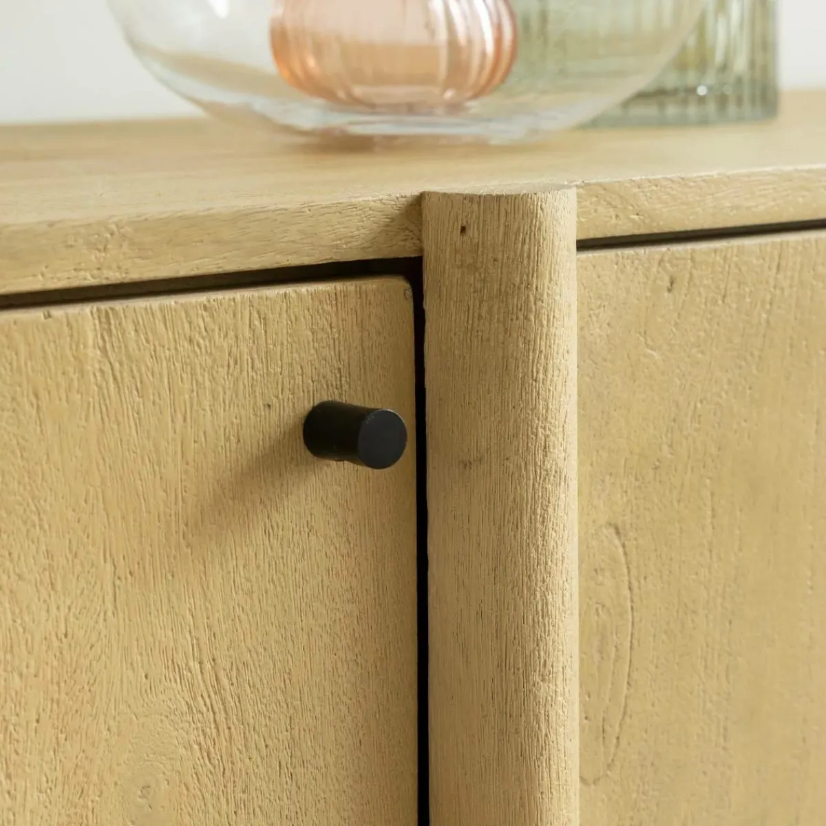 Made in Meubles Buffet en bois de manguier 4 portes Amara