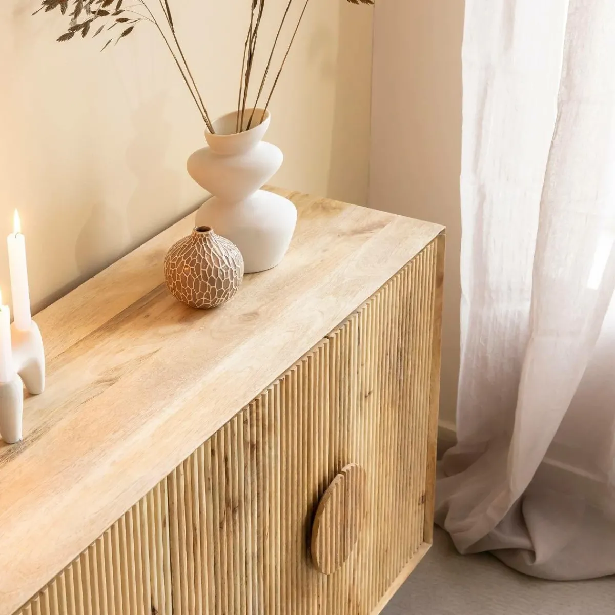 Made in Meubles Buffet en bois de manguier Ewan