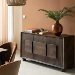 Made in Meubles Buffet en bois de manguier foncé Hestia